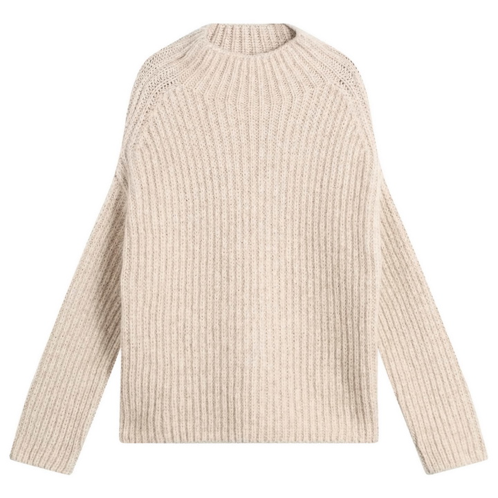 Photo: Closed Women's High Neck Sweatshirt in Slit Grey