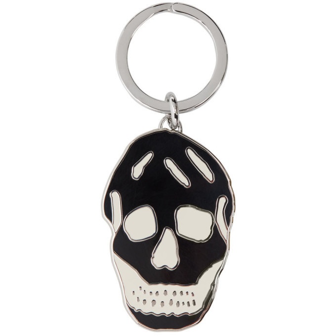 Photo: Alexander McQueen Black and White Skull Keychain