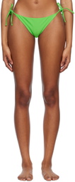 Moschino Green Printed Bikini Bottoms