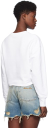 Balmain White Printed Sweatshirt