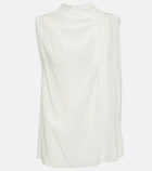 Brunello Cucinelli High-neck silk top