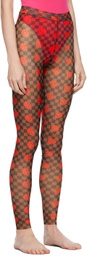 ANDREJ GRONAU SSENSE Exclusive Brown & Red Leggings