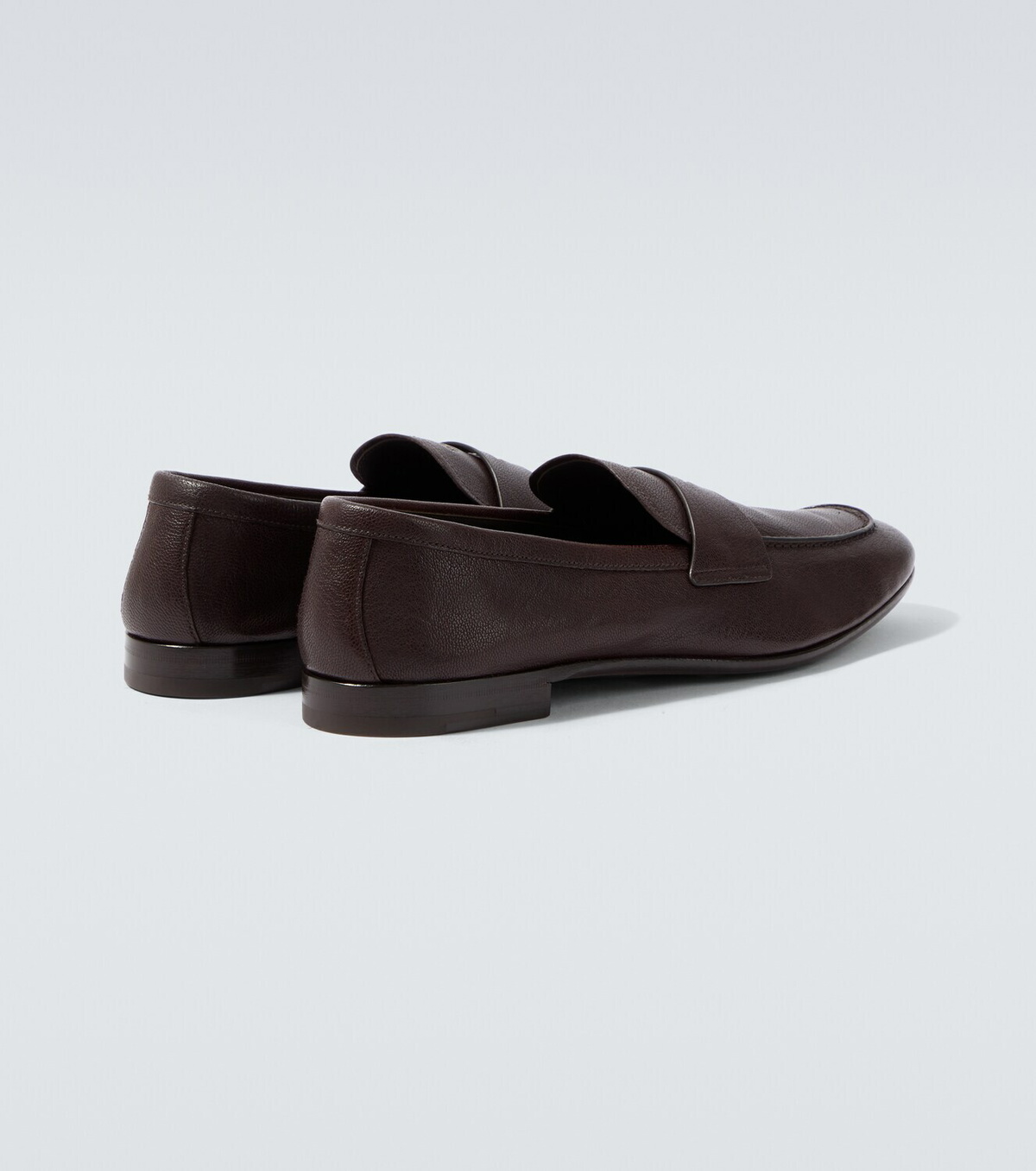 Prada Logo leather penny loafers