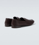 Prada Logo leather penny loafers