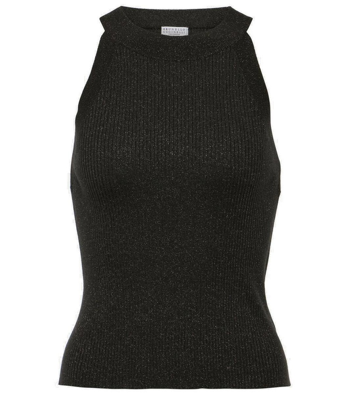 Photo: Brunello Cucinelli Cashmere and silk-blend tank top