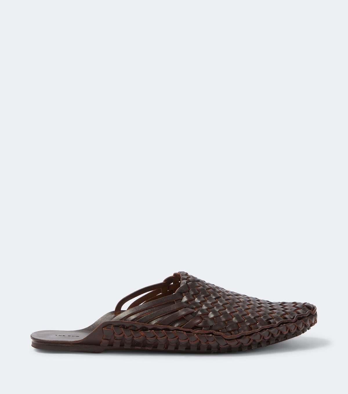The Row Woven leather slip-on shoes
