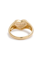 Yvonne Leon Baby Chevalière Coeur 9kt Gold Pinky Ring Pink
