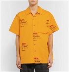 Off-White - Logo-Print Cotton Shirt - Yellow