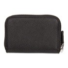 Prada Black Saffiano Zip Wallet