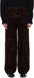 Jean Paul Gaultier Brown Minimal Moto Trousers