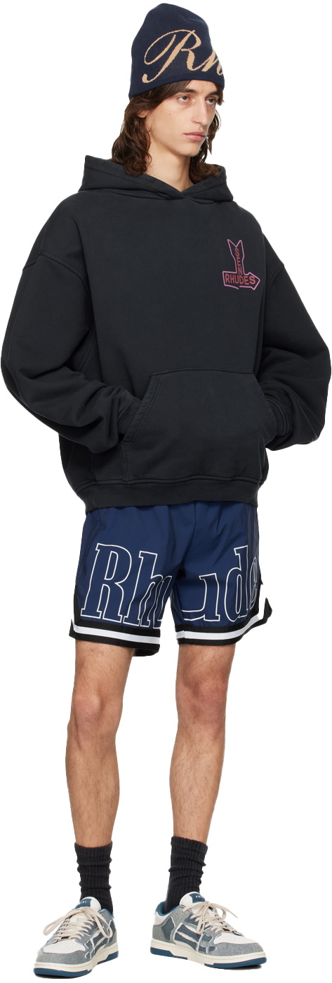【関税込み】Rhude ブラック Send Rhudes フーディ Rhude Send Rhudes Hoodie in Vintage Black | FWRD