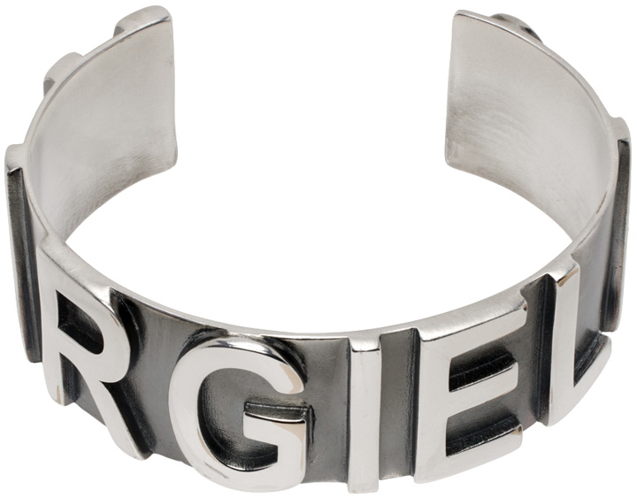 Photo: MM6 Maison Margiela Silver 6 Cuff Bracelet