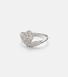 Persée Wave Alliance 18kt white gold ring with diamonds