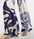 Adriana Degreas Algae printed high-rise wide-leg pants