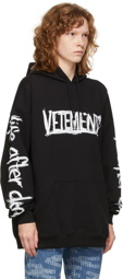 VETEMENTS Black & White World Tour Logo Hoodie