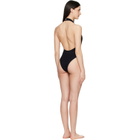 BALMAIN Black Halter Strap Swimsuit