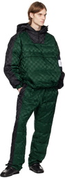 Tommy Jeans Green & Black Checkerboard Down Trousers