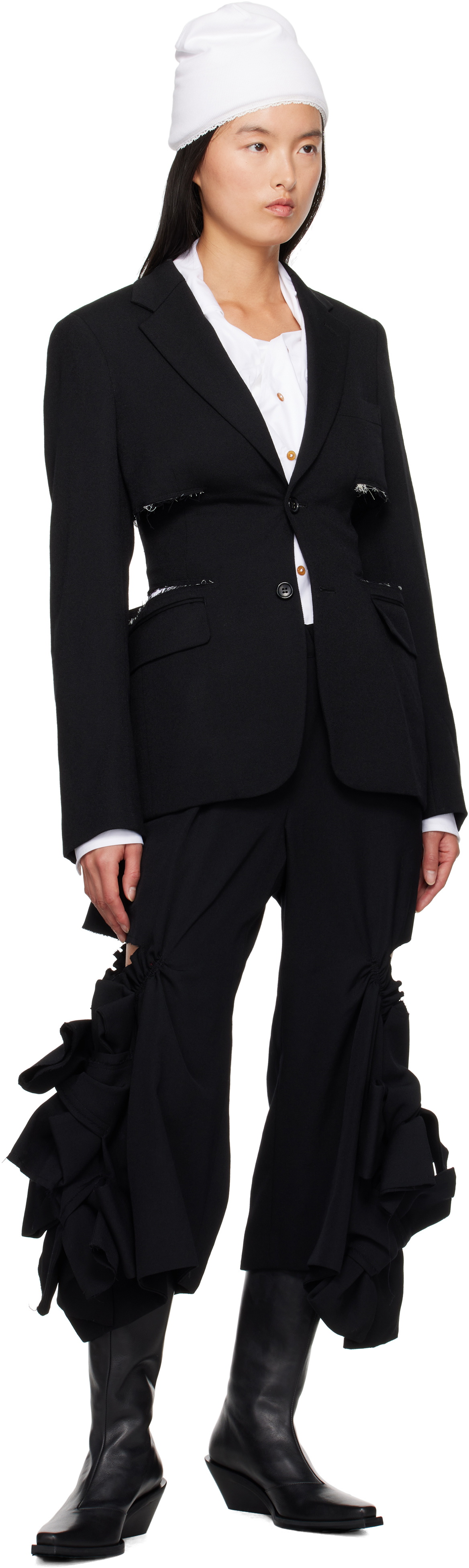 Comme des Garçons Homme Plus Black Gabardine Blazer