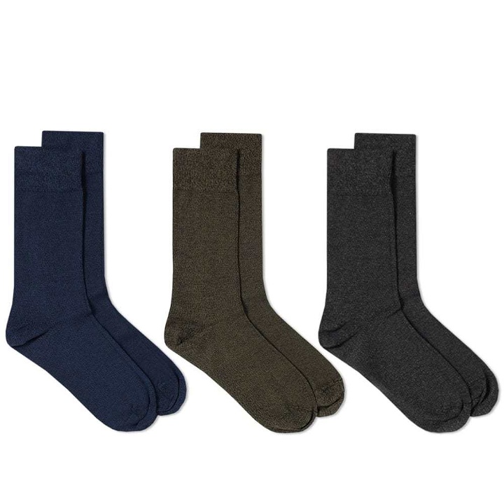 Photo: Schiesser Fred Sock - 3 Pack Blue