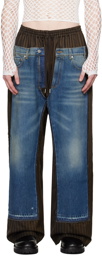 Jean Paul Gaultier Brown & Blue 'The Jean Suit' Trousers