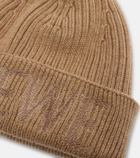 Loewe Logo embroidered ribbed-knit wool beanie