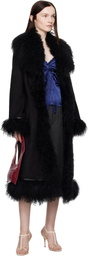 Saks Potts Black Bonna Shearling Coat