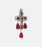 Saint Laurent Cross embellished clip-on earrings