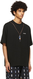 Marcelo Burlon County of Milan Black Single Chain Feathers T-Shirt