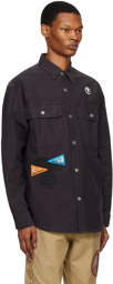 AAPE by A Bathing Ape Black Embroidered Shirt
