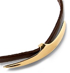 Shaun Leane - Arc Gold-Plated and Leather Bracelet - Gold