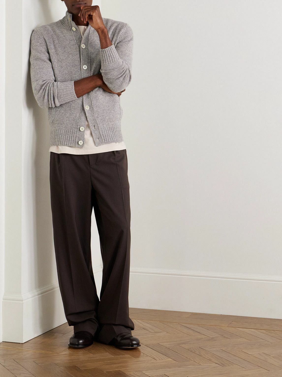 Incotex - Incotex Zanone Slim-Fit Virgin Wool Cardigan - Gray