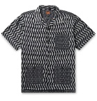 The Workers Club - Camp-Collar Printed Cotton Shirt - Black