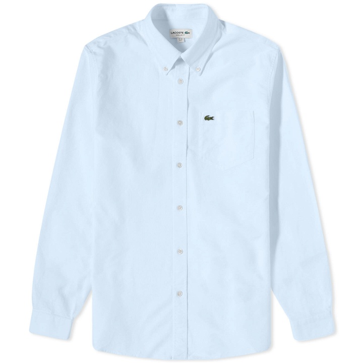 Photo: Lacoste Men's Button Down Oxford Shirt in Overview Blue