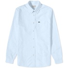 Lacoste Men's Button Down Oxford Shirt in Overview Blue