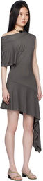 Belle The Label Gray Plume Minidress