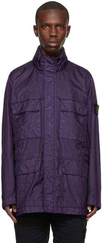 Photo: Stone Island Purple Water-Resistant Coat