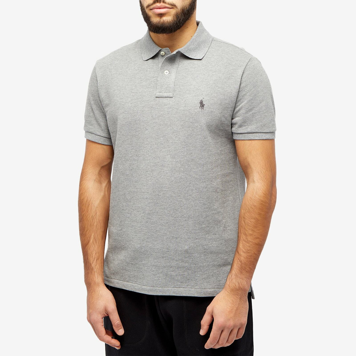 Polo Ralph Lauren Men s Custom Fit Polo Shirt in Steel Heather