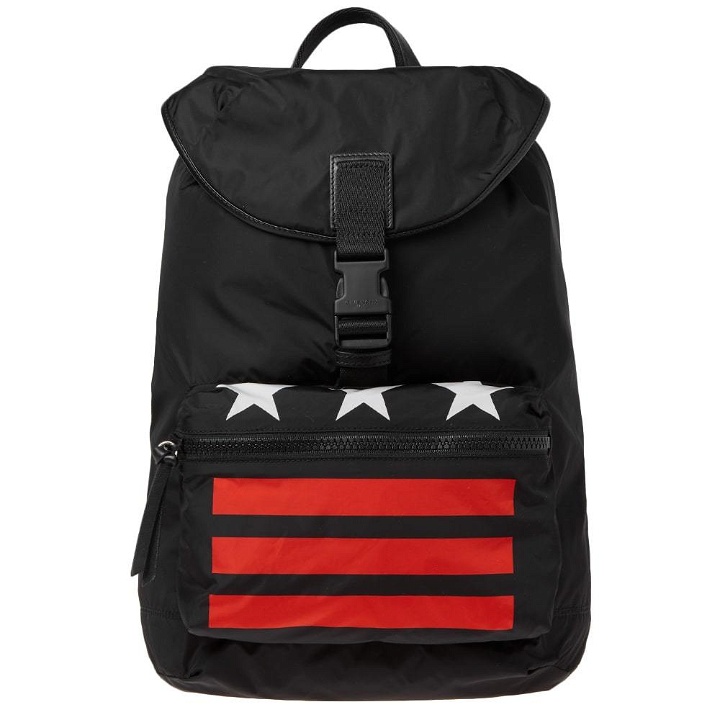 Photo: Givenchy Stars & Stripes Nylon Backpack Black