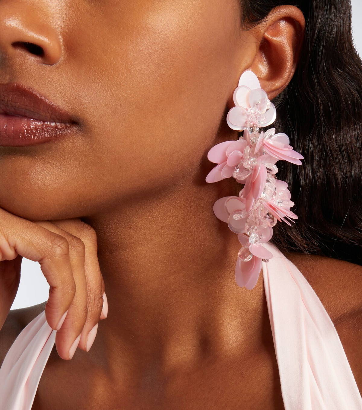 Oscar de la Renta Embellished drop earrings