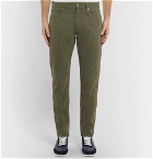 Ermenegildo Zegna - Slim-Fit Garment-Dyed Cotton-Blend Trousers - Men - Green