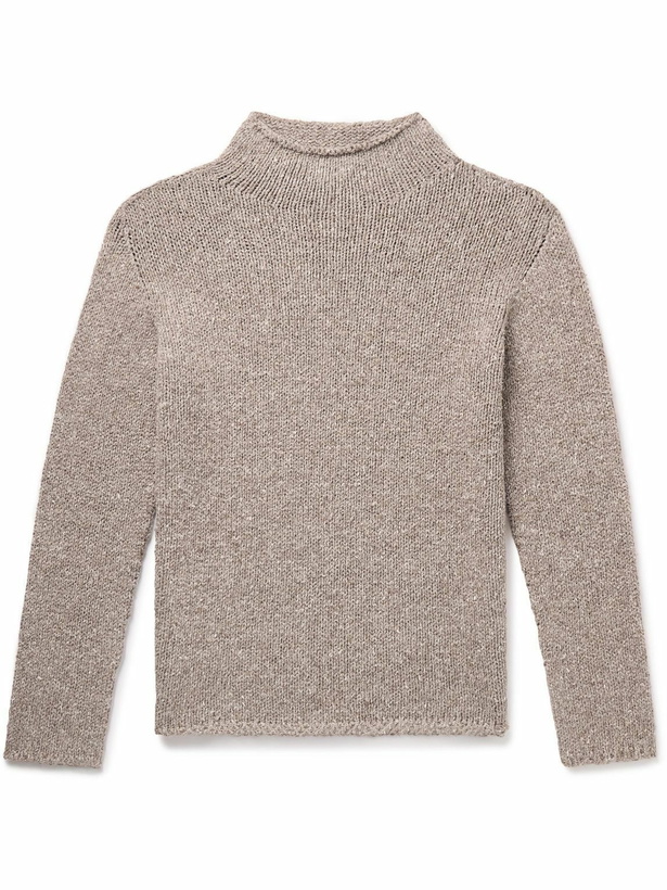 Photo: The Row - Ryoko Cotton Rollneck Sweater - Brown