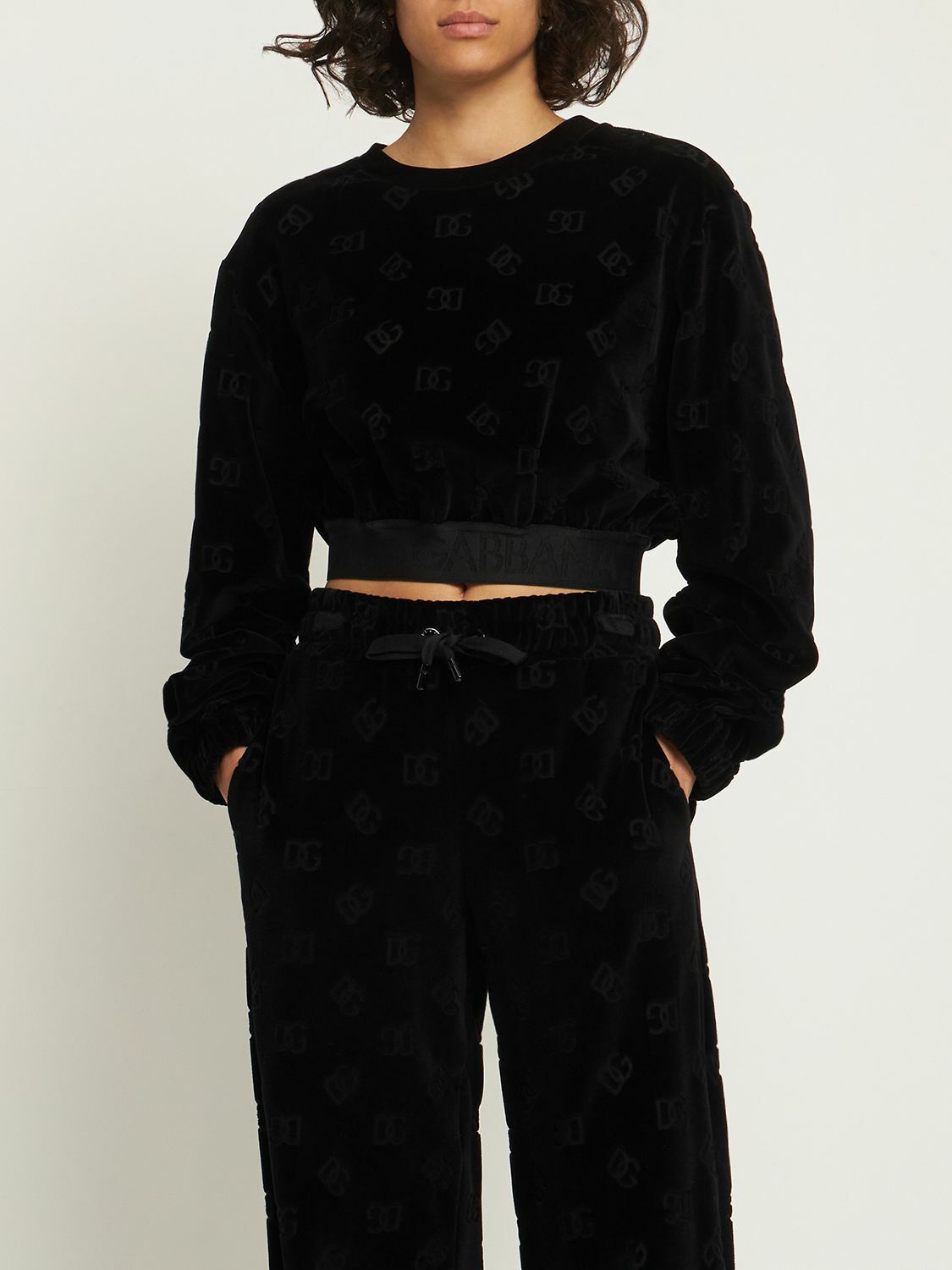 DOLCE & GABBANA - Chenille Monogram Jacquard Sweatshirt
