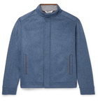 Peter Millar - Crown Flex-Fleece Padded Merino Wool Bomber Jacket - Blue