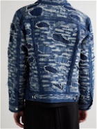 Givenchy - Panelled Distressed Denim Jacket - Blue