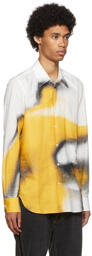 Alexander McQueen White & Yellow Silhouette Shirt