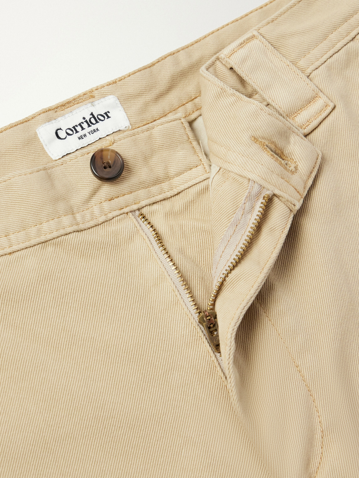 Corridor - Wide-Leg Cotton-Twill Trousers - Neutrals