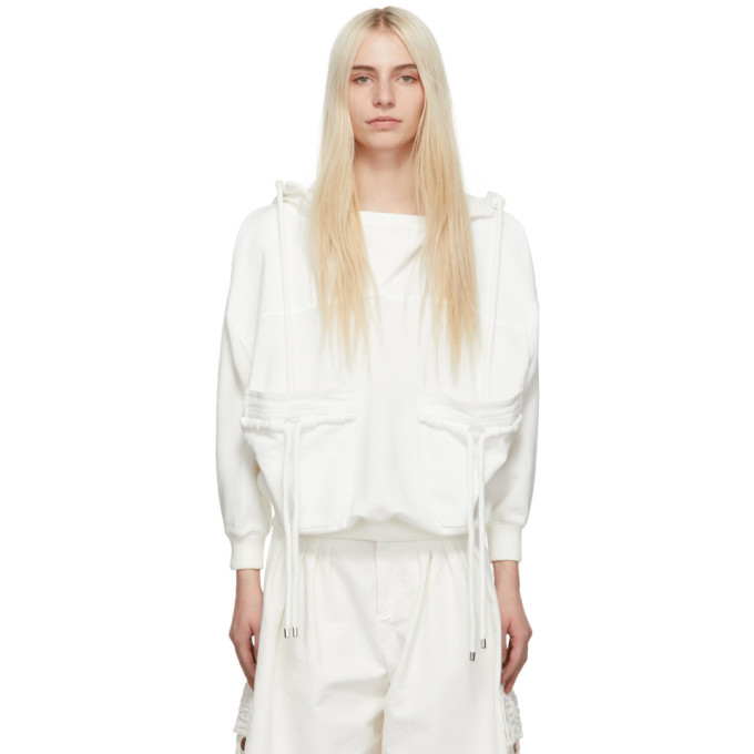 Photo: See by Chloe White Drawstring Pocket Hoodie