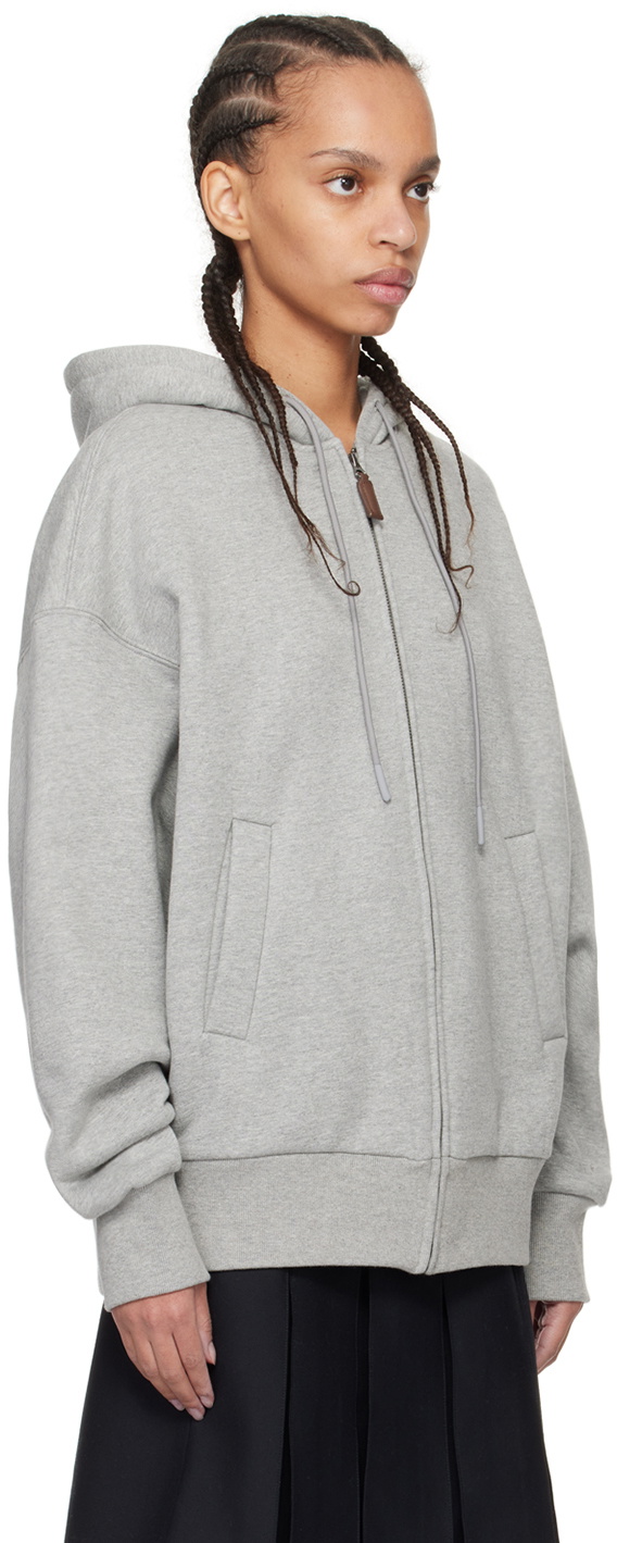 Fax Copy Express Gray Zip Hoodie