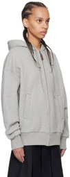 Fax Copy Express Gray Zip Hoodie