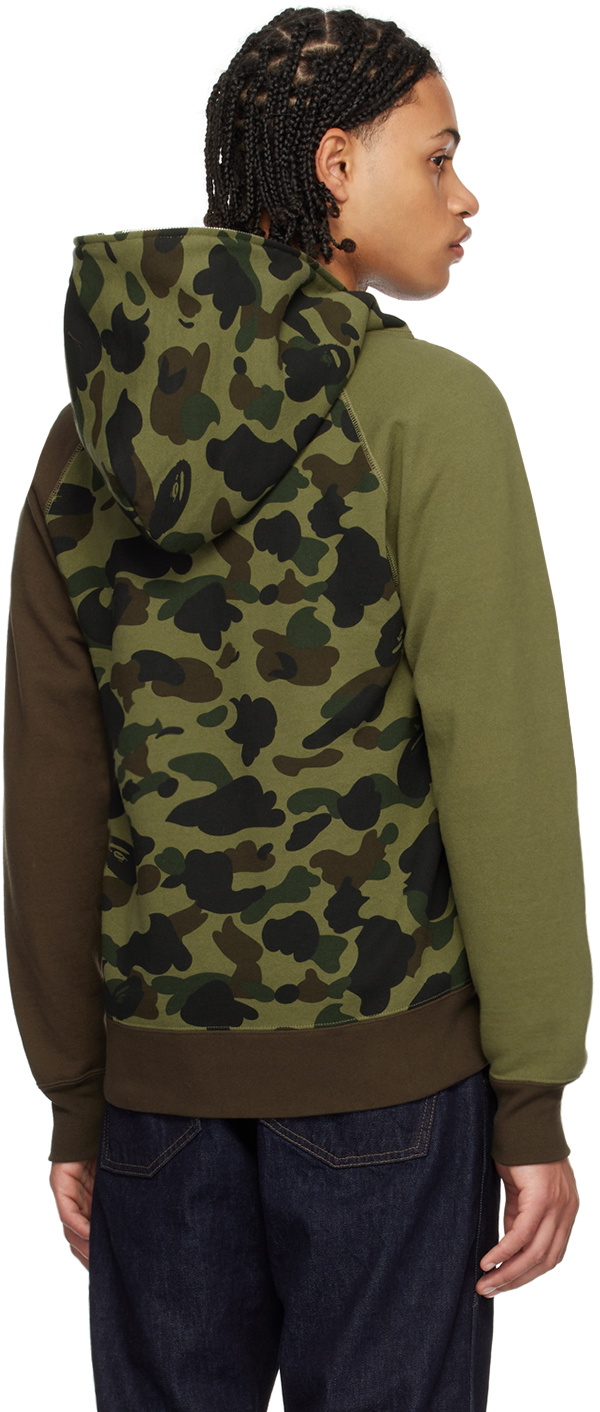 BAPE 1st Camo Patched Polo Green